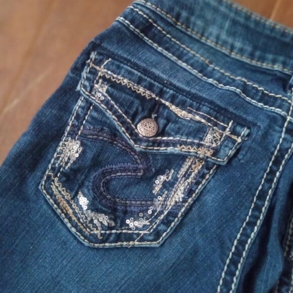 Women's Silver Jeans Aiko Mid Slim Bootcut Size 25x34 - Picture 5 of 7